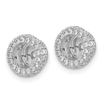 14K White Gold Lab Grown Diamond Earring Jackets