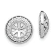 10k White Gold 1/3ct Diamond Earring Jackets