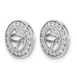 14k White Gold 1/3 carat Lab Grown Diamond VS/SI+ G+ with 6.5 mm Earring Jacket - Birthstone Company