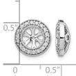 14k White Gold 1/3 carat Lab Grown Diamond VS/SI+ G+ with 6.5 mm Earring Jacket - Birthstone Company