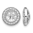 14k White Gold 1/3 carat Lab Grown Diamond VS/SI+ G+ with 6.5 mm Earring Jacket - Birthstone Company