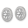 10k White Gold 3/8ct Diamond Earring Jackets
