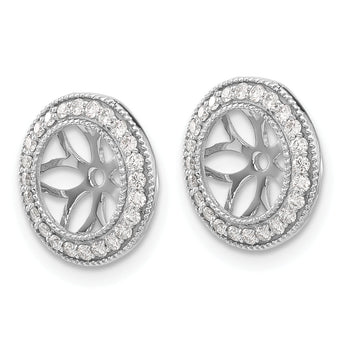 10k White Gold 3/8ct Diamond Earring Jackets