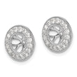 10k White Gold 3/4ct Diamond Earring Jackets