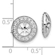 10k White Gold 3/4ct Diamond Earring Jackets