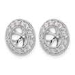 14k White Gold 1 carat Lab Grown Diamond VS/SI+ G+ with 7 mm Earring Jacket - Birthstone Company