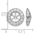 14k White Gold 1 carat Lab Grown Diamond VS/SI+ G+ with 7 mm Earring Jacket - Birthstone Company