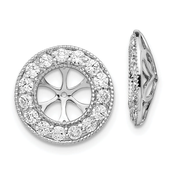 14K White Gold Lab Grown Diamond VS/SI FGH Earring Jackets - Sophia Jewelers