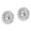 10k White Gold Diamond Earring Jackets