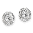 10k White Gold Diamond Earring Jackets - Birthstone Company