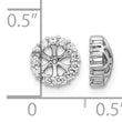 10k White Gold Diamond Earring Jackets - Birthstone Company