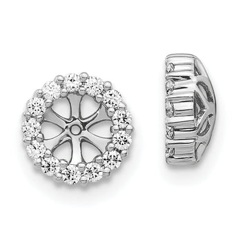 10k White Gold Diamond Earring Jackets