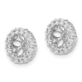 10k White Gold Diamond Earring Jackets