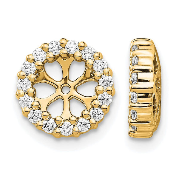 14k 1/2 carat Lab Grown Diamond VS/SI+ G+ for 5.25 mm Earring Jacket - Birthstone Company