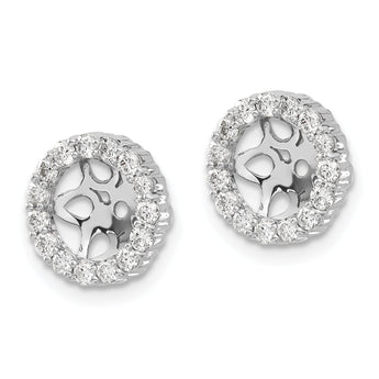 10k White Gold Diamond Earring Jackets
