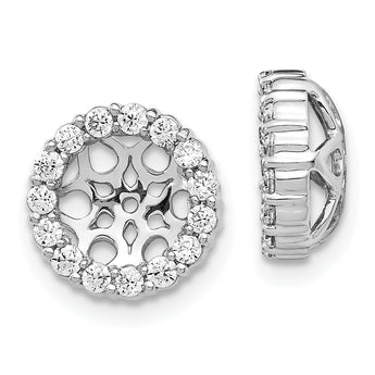 10k White Gold Diamond Earring Jackets