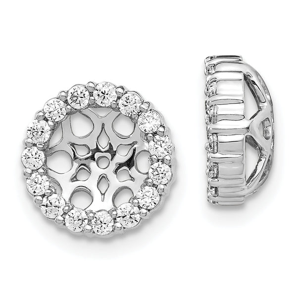 10k White Gold Diamond Earring Jackets