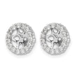 14k White Gold 1/2 carat Lab Grown Diamond VS/SI+ G+ for 6.5 mm Earring Jacket - Birthstone Company