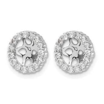 14k White Gold 1/2 carat Lab Grown Diamond VS/SI+ G+ for 6.5 mm Earring Jacket - Birthstone Company