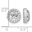 14k White Gold 1/2 carat Lab Grown Diamond VS/SI+ G+ for 6.5 mm Earring Jacket - Birthstone Company