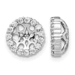 14k White Gold 1/2 carat Lab Grown Diamond VS/SI+ G+ for 6.5 mm Earring Jacket - Birthstone Company