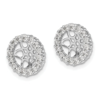10k White Gold Diamond Earring Jackets
