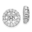 10k White Gold Diamond Earring Jackets