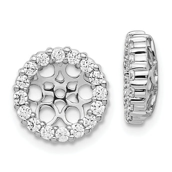 10k White Gold Diamond Earring Jackets