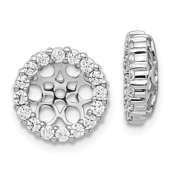 10k White Gold Diamond Earring Jackets