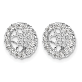14k White Gold 3/4 carat Lab Grown Diamond VS/SI+ G+ for 7.5 mm Earring Jacket - Birthstone Company