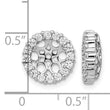 14k White Gold 3/4 carat Lab Grown Diamond VS/SI+ G+ for 7.5 mm Earring Jacket - Birthstone Company