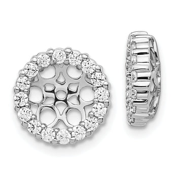14K White Gold Lab Grown Diamond VS/SI FGH Earring Jackets - Sophia Jewelers