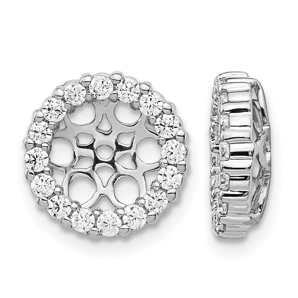 14k White Gold 3/4 carat Lab Grown Diamond VS/SI+ G+ for 7.5 mm Earring Jacket - Birthstone Company
