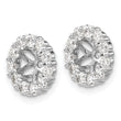 10k White Gold Diamond Earring Jackets