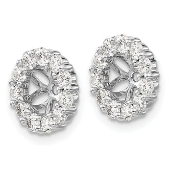 10k White Gold Diamond Earring Jackets