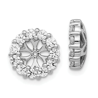 10k White Gold Diamond Earring Jackets
