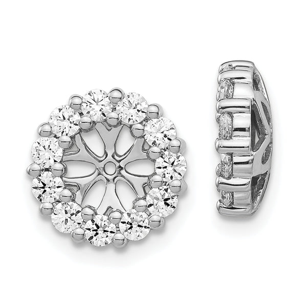 10k White Gold Diamond Earring Jackets