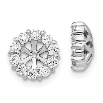 10k White Gold Diamond Earring Jackets