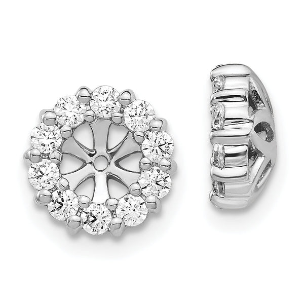 10k White Gold Diamond Earring Jackets