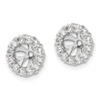 10k White Gold Diamond Earring Jackets