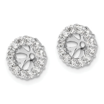 10k White Gold Diamond Earring Jackets