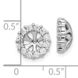 10k White Gold Diamond Earring Jackets