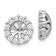 10k White Gold Diamond Earring Jackets