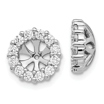 10k White Gold Diamond Earring Jackets