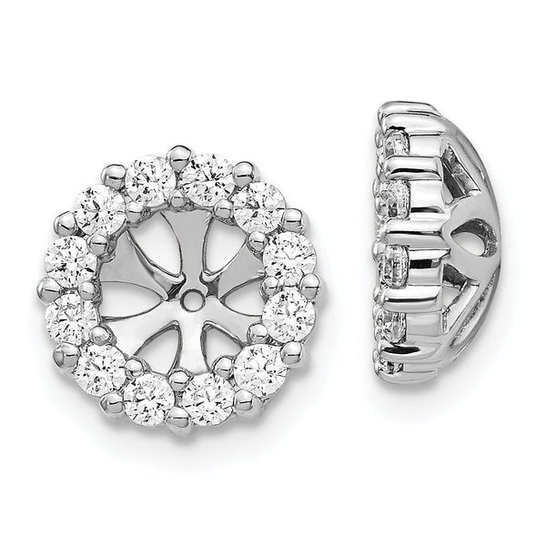10k White Gold Diamond Earring Jackets