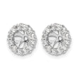 14k White Gold 3/4 carat Lab Grown Diamond VS/SI+ G+ for 5.25 mm Earring Jacket - Birthstone Company
