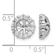 14k White Gold 3/4 carat Lab Grown Diamond VS/SI+ G+ for 5.25 mm Earring Jacket - Birthstone Company