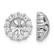 14k White Gold 3/4 carat Lab Grown Diamond VS/SI+ G+ for 5.25 mm Earring Jacket - Birthstone Company