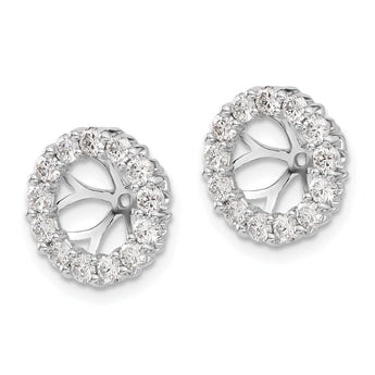 10k White Gold Diamond Earring Jackets
