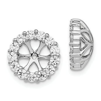 10k White Gold Diamond Earring Jackets